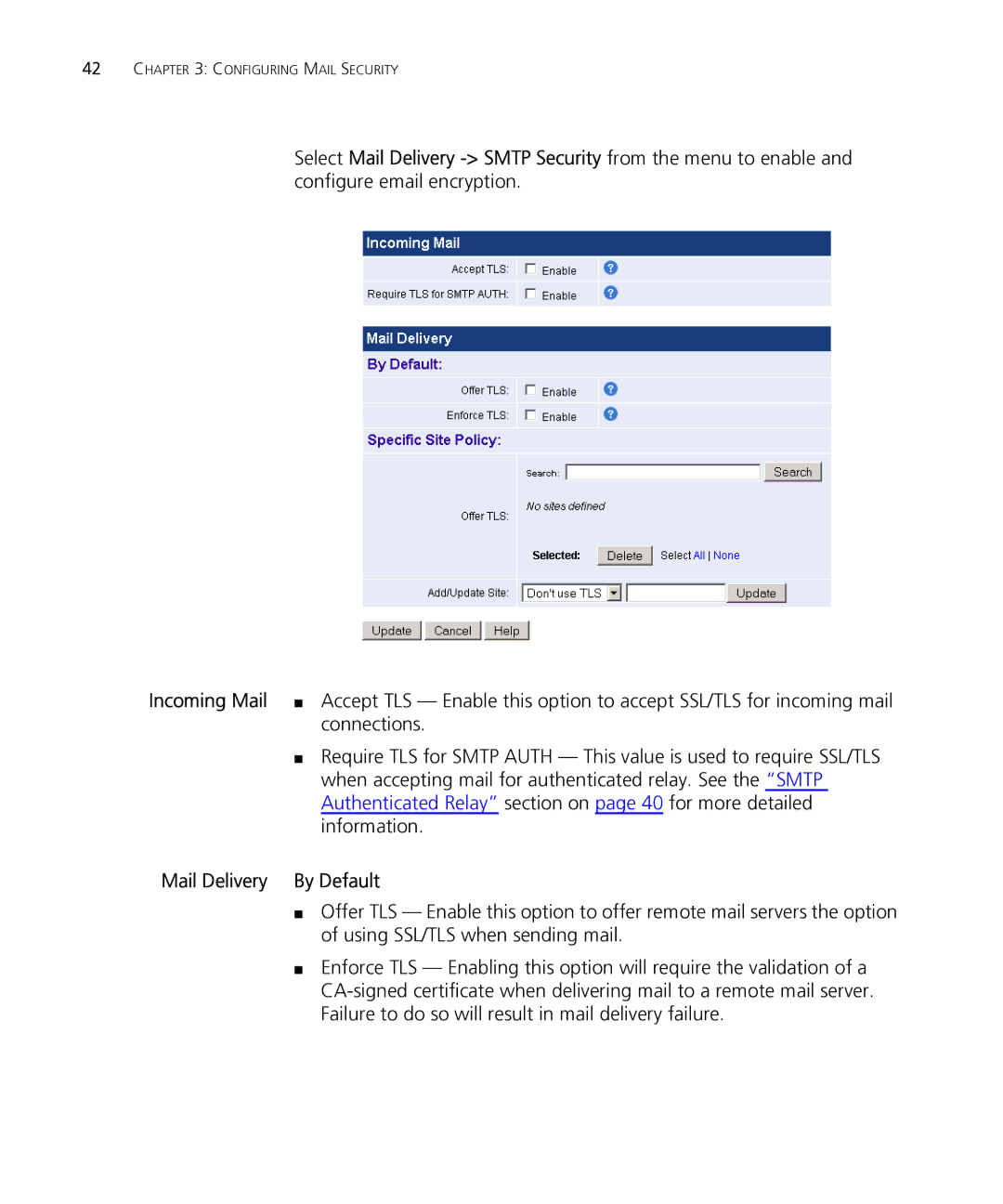 HP Email Firewall Appliance manual Mail Delivery By Default 