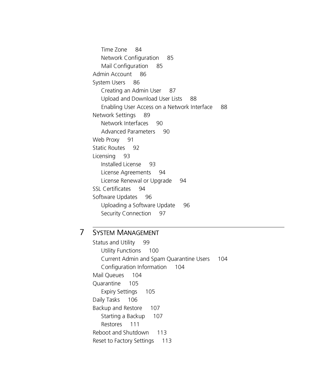 HP Email Firewall Appliance manual System Management 