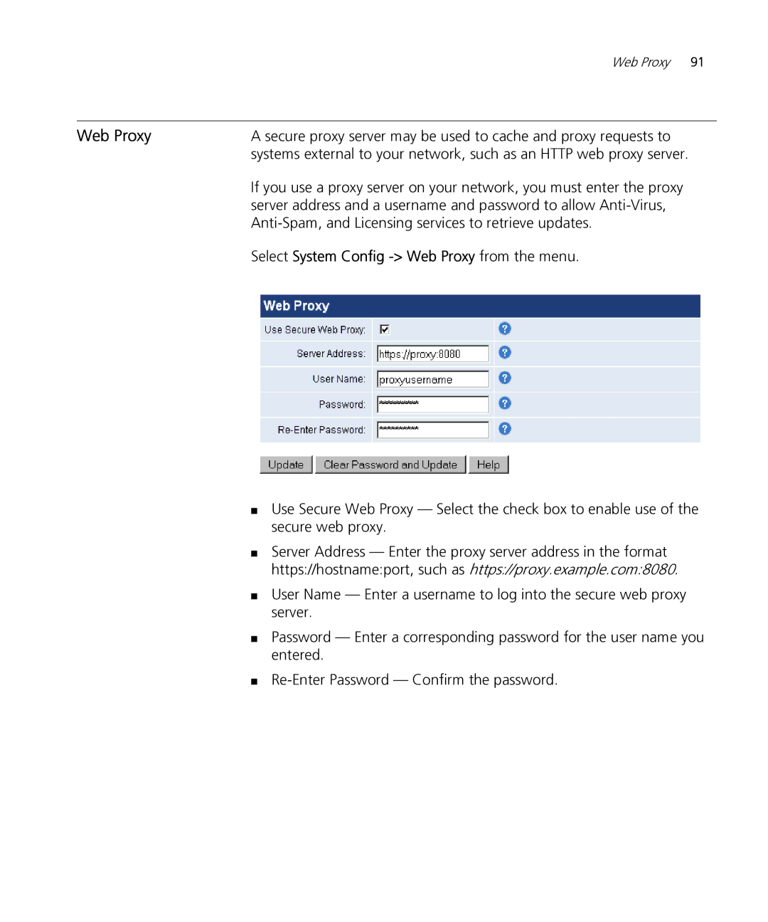 HP Email Firewall Appliance manual Web Proxy, Anti-Spam, and Licensing services to retrieve updates 