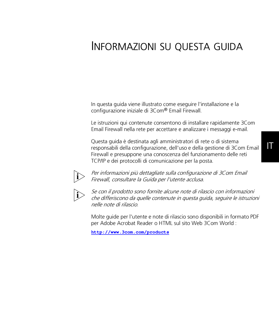 HP Email Firewall Appliance manual Informazioni SU Questa Guida 