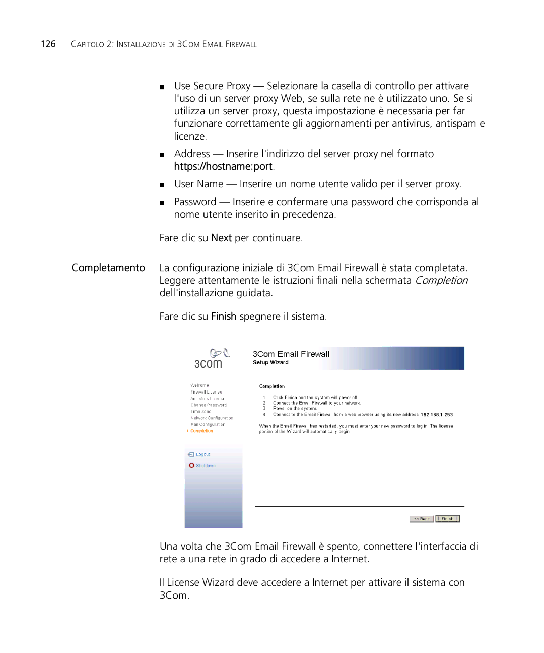 HP Email Firewall Appliance manual Capitolo 2 Installazione DI 3COM Email Firewall 