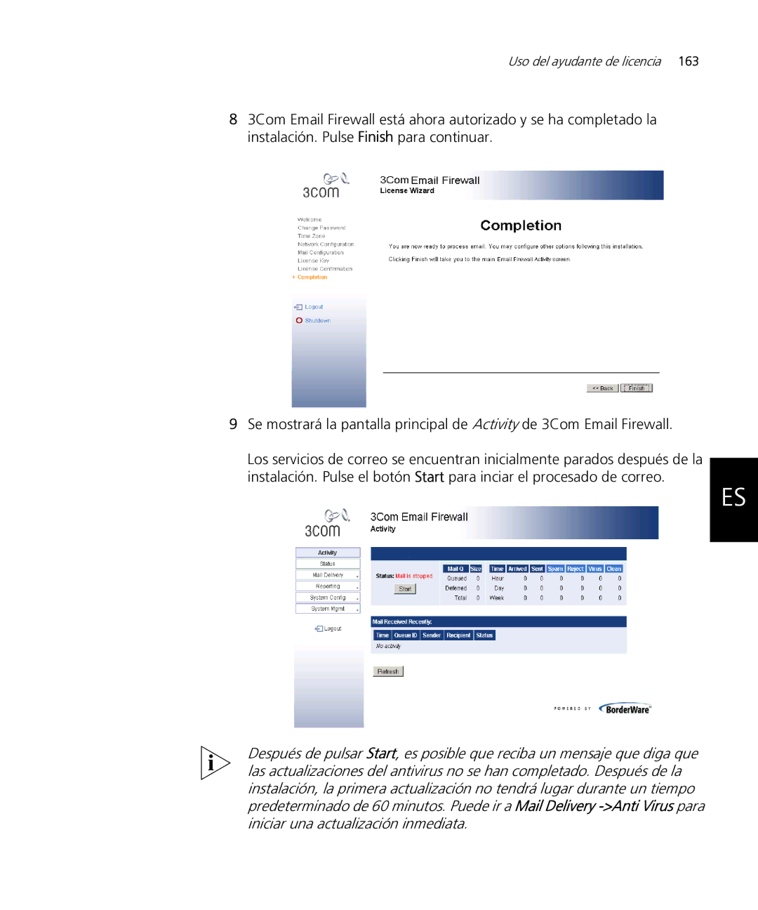 HP Email Firewall Appliance manual Uso del ayudante de licencia 