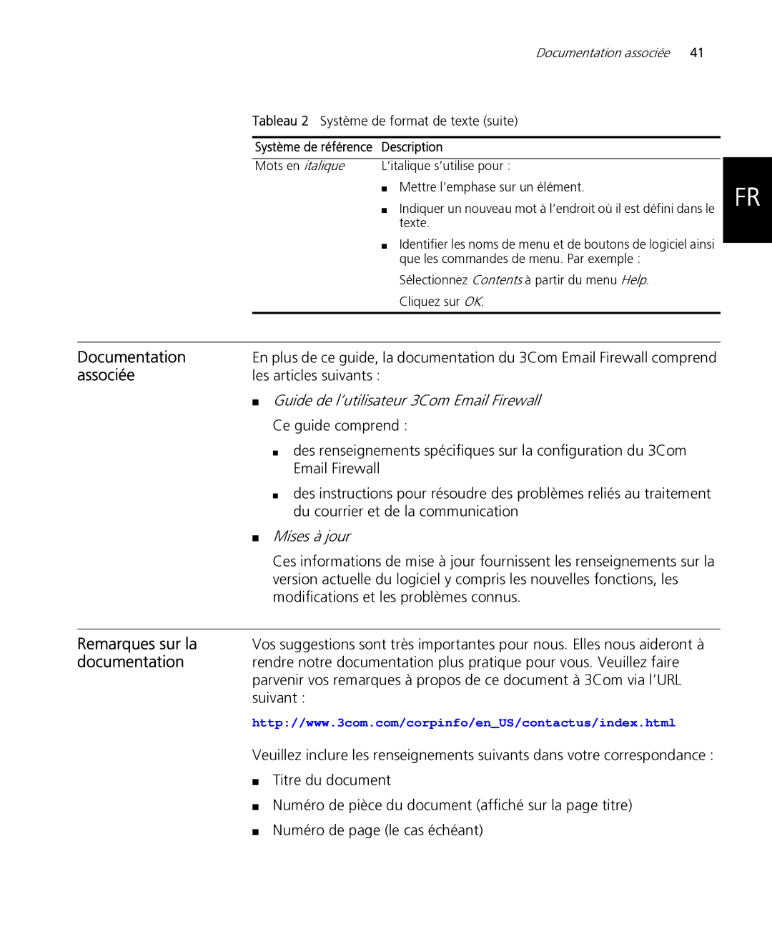 HP Email Firewall Appliance manual Associée, Remarques sur la, Du courrier et de la communication 