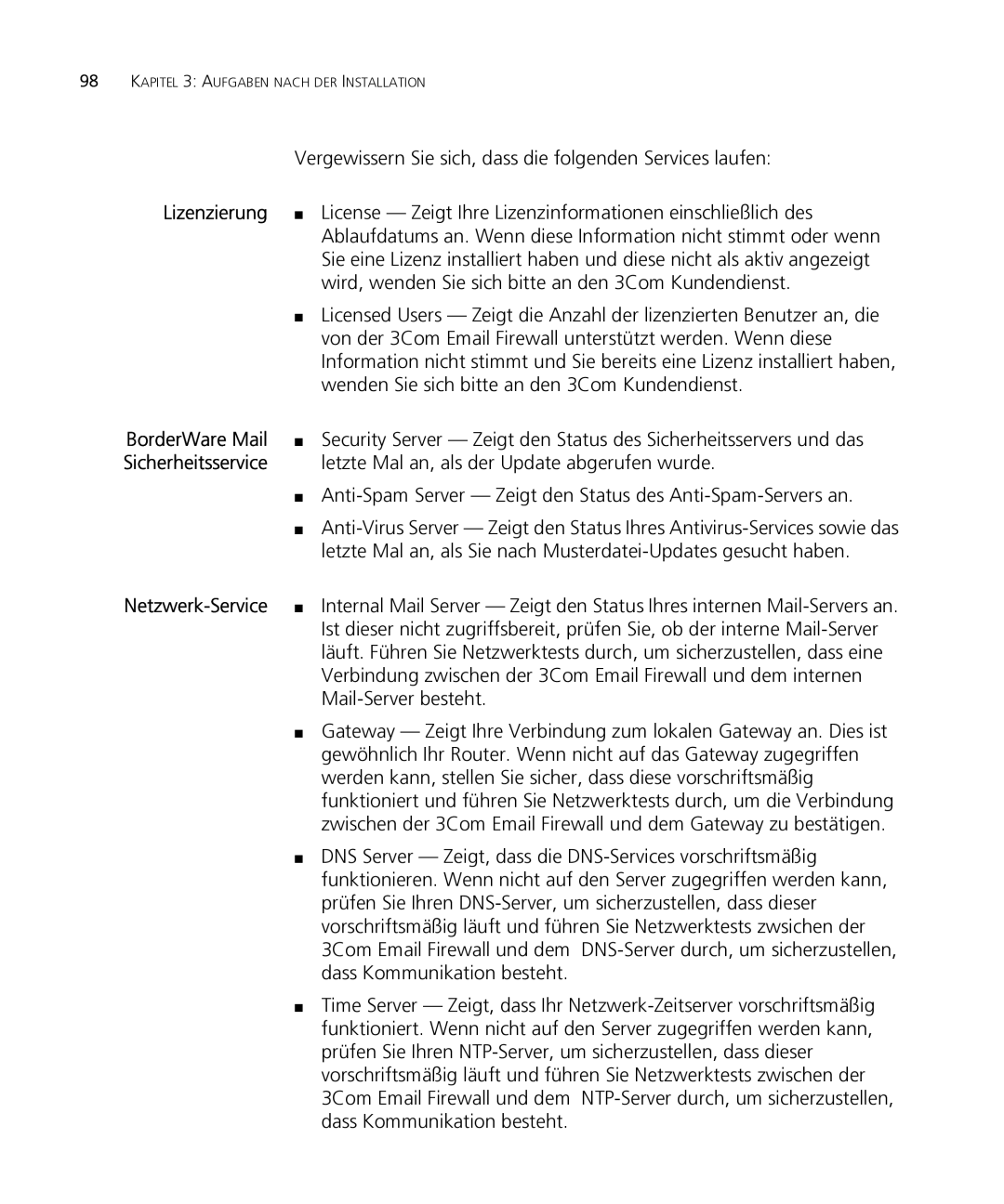 HP Email Firewall Appliance manual Lizenzierung 