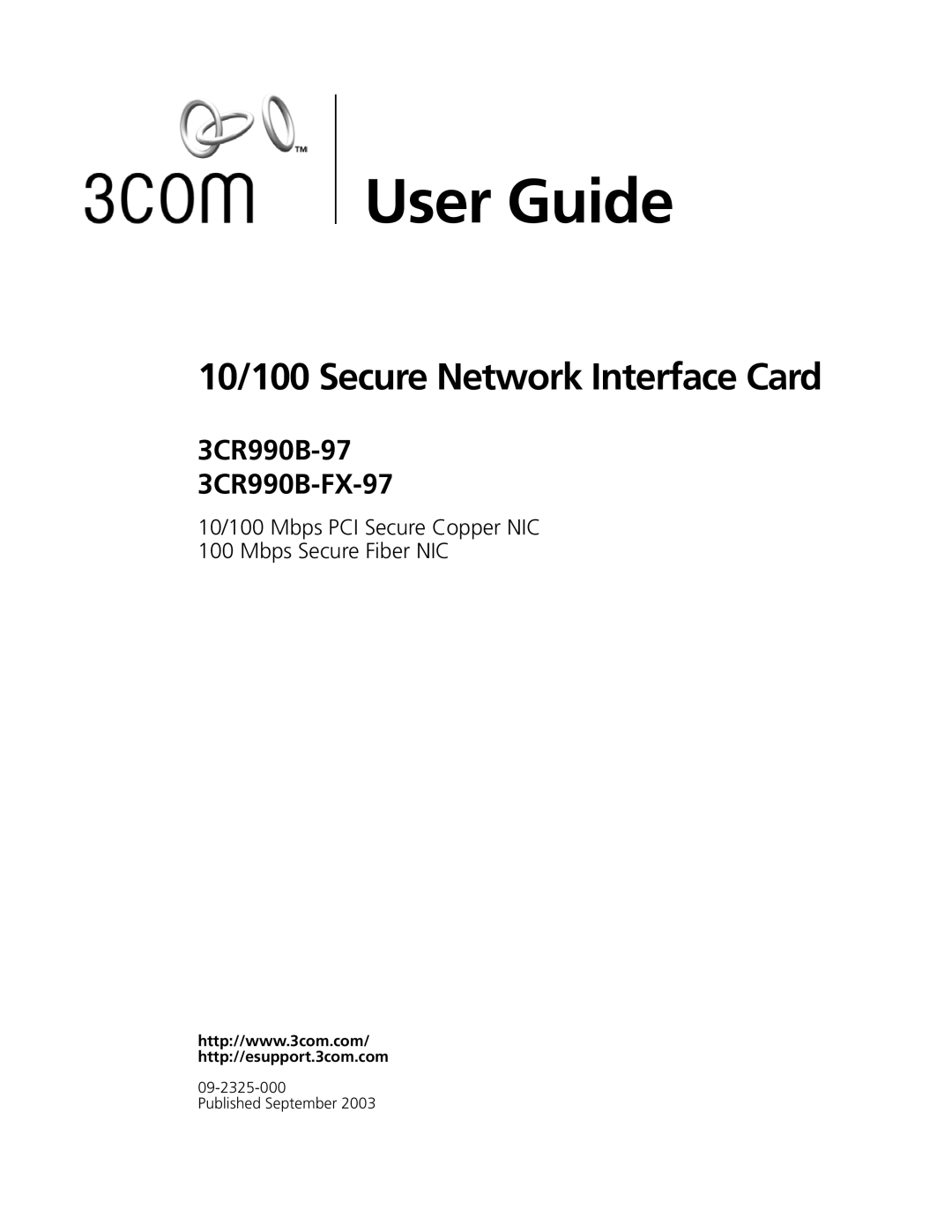 HP Embedded Firewall manual User Guide, 10/100 Secure Network Interface Card 