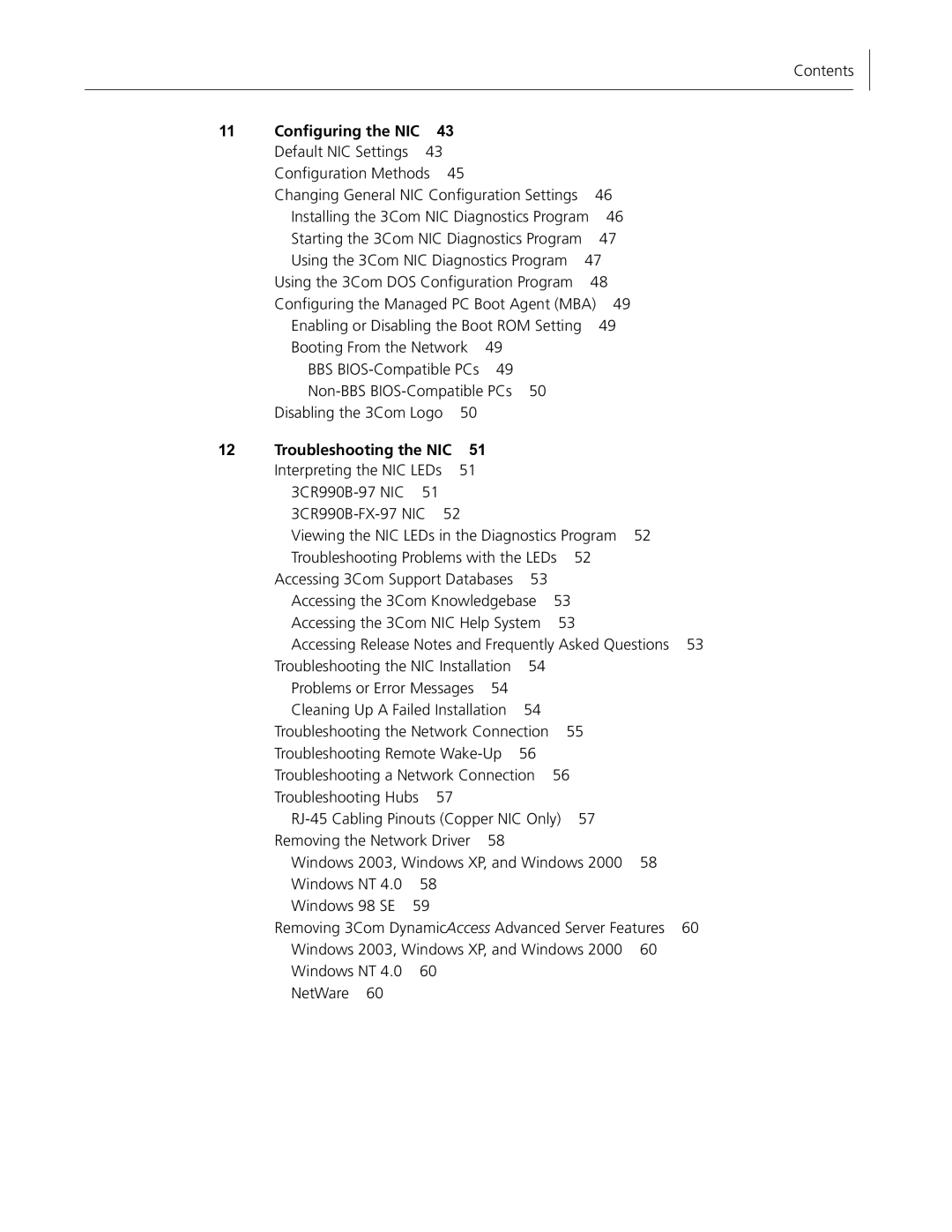 HP Embedded Firewall manual Configuring the NIC 