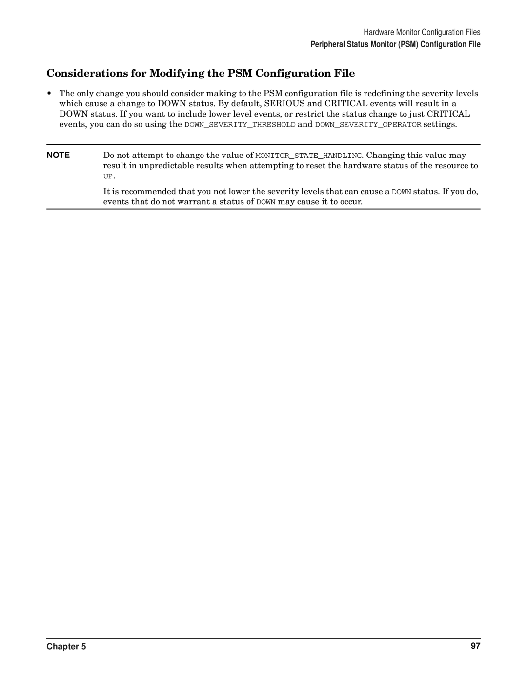 HP EMS HARDWARE S B6191-90028 manual Considerations for Modifying the PSM Configuration File 