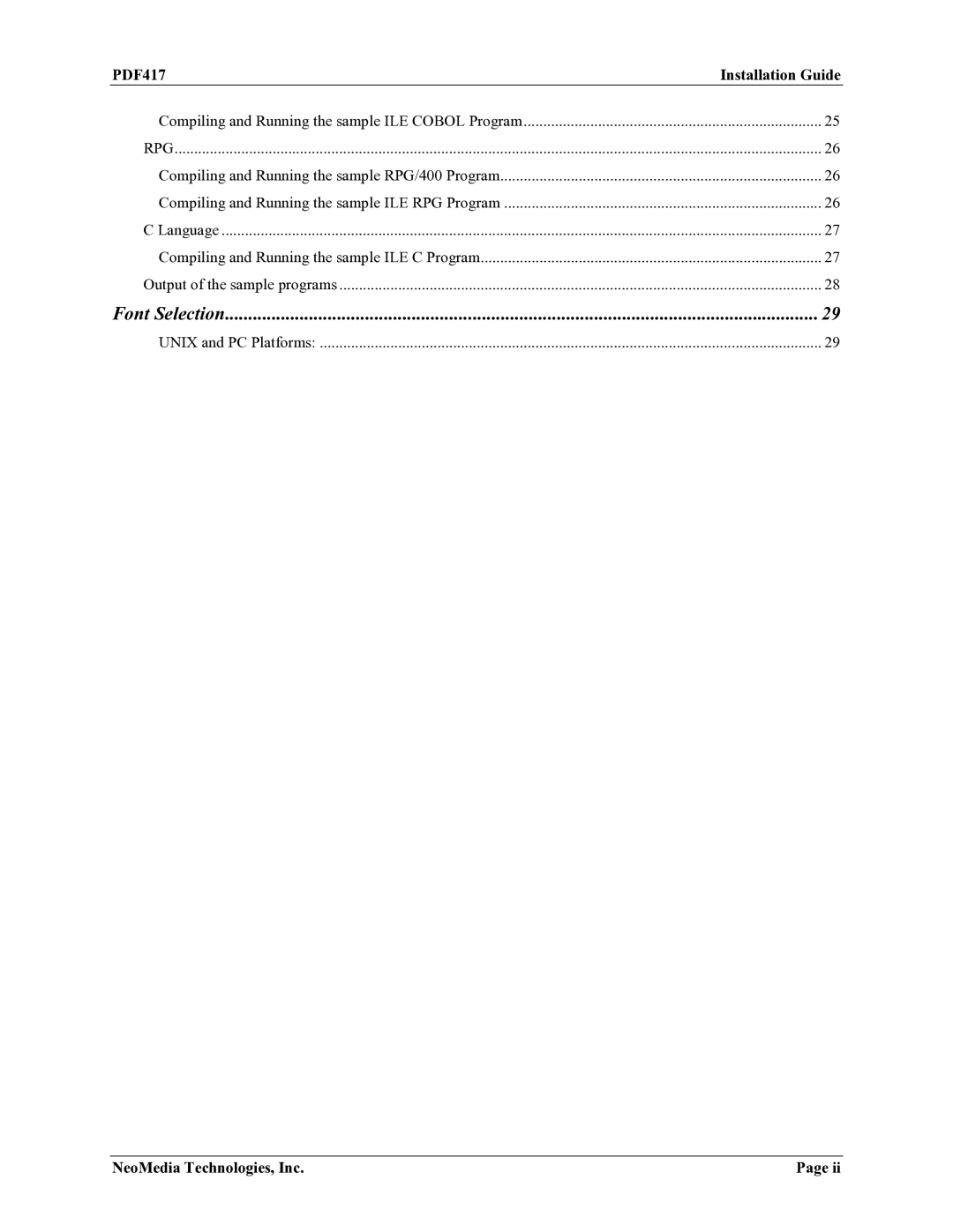 HP Encoder PDF417 manual Compiling and Running the sample ILE Cobol Program 