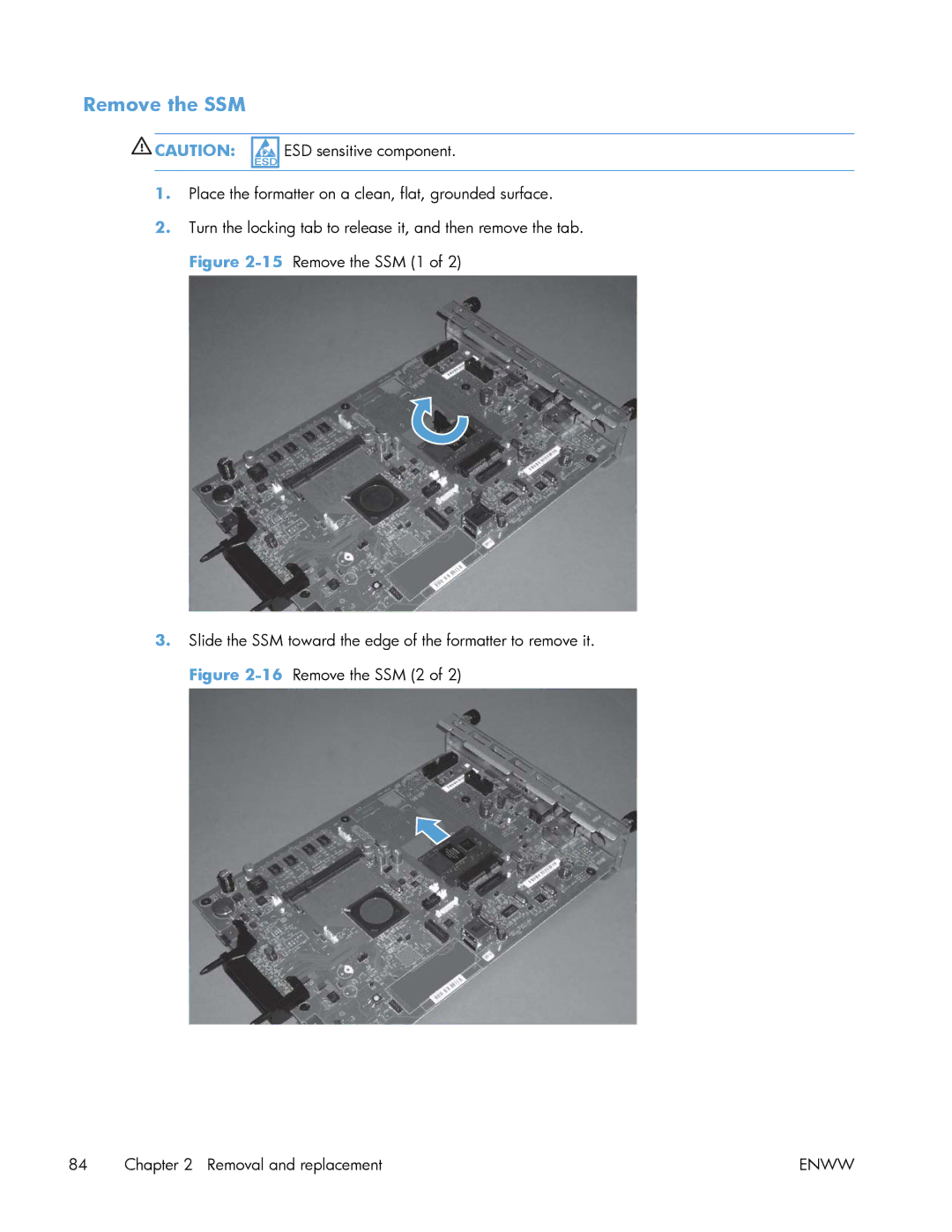 HP Enterprise 500 manual Remove the SSM 