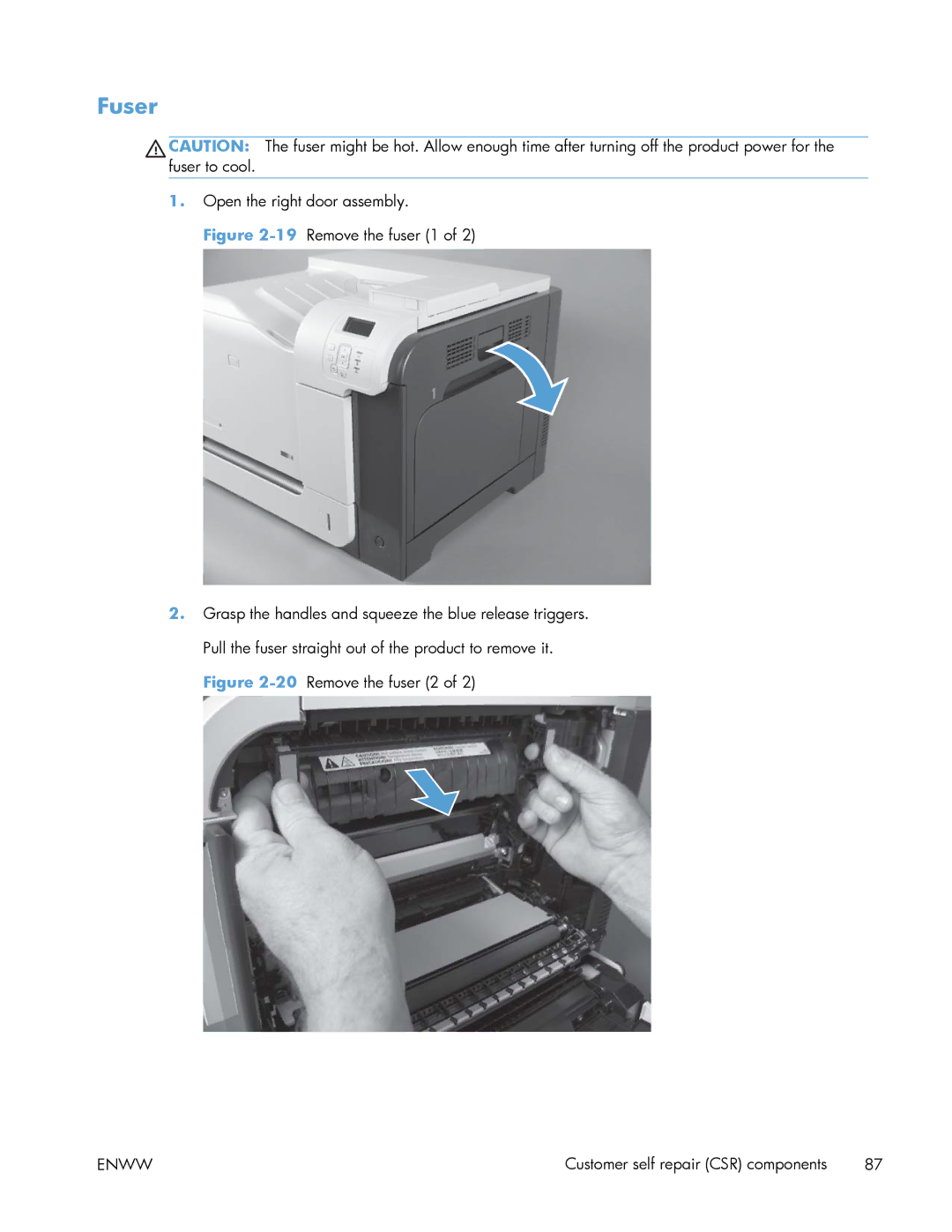 HP Enterprise 500 manual Fuser 