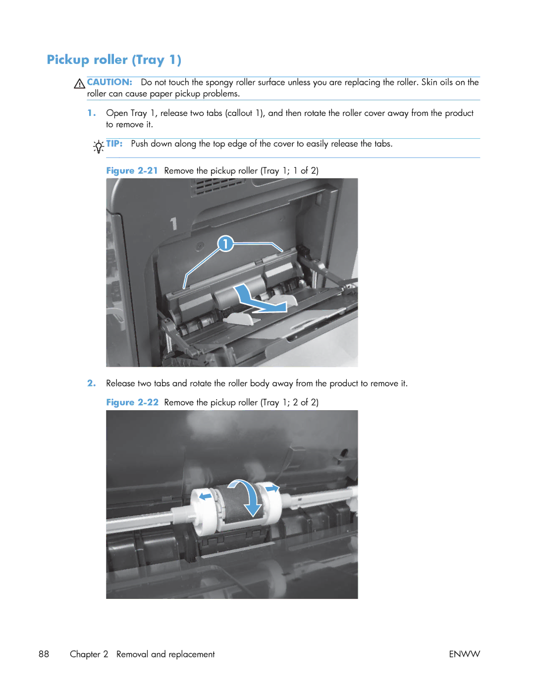 HP Enterprise 500 manual Pickup roller Tray 