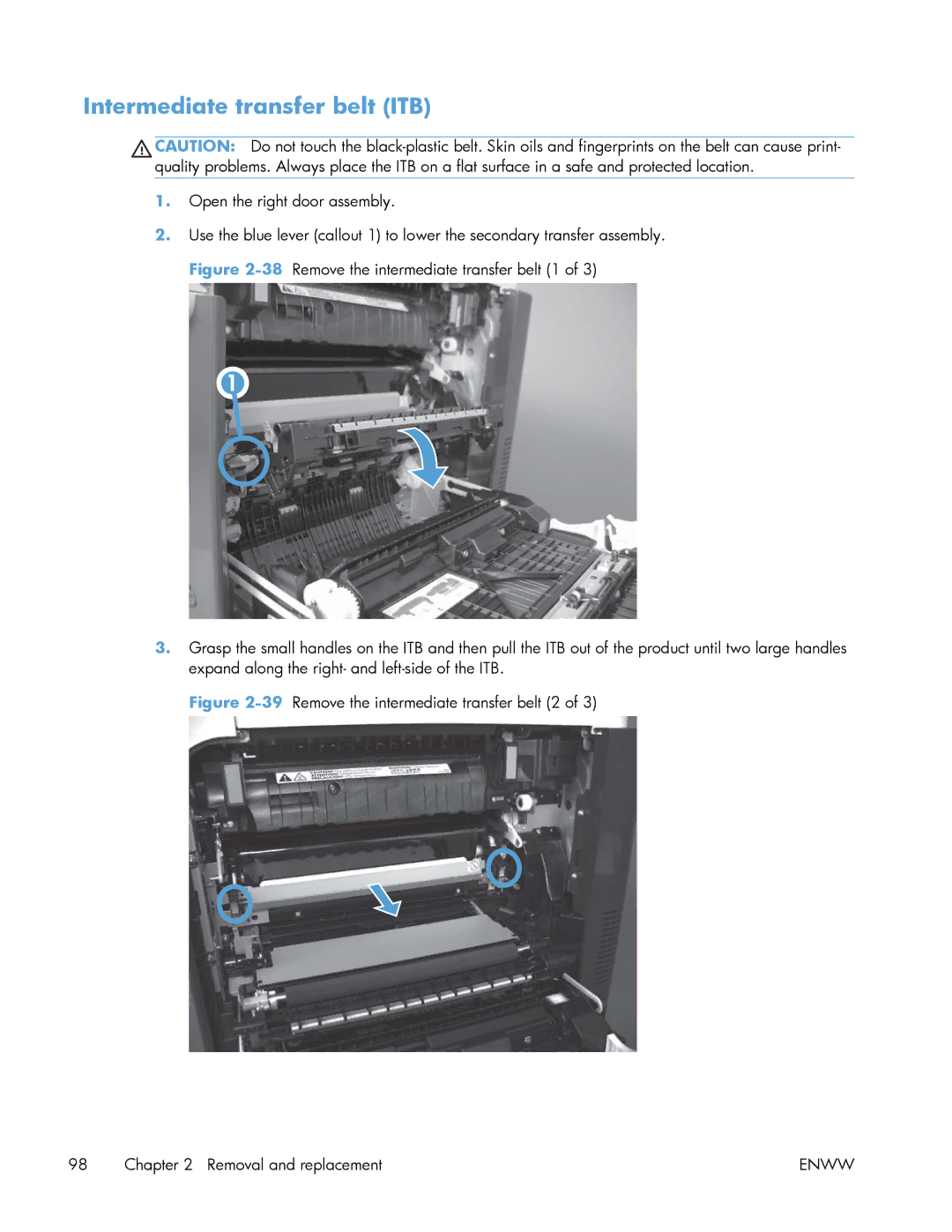 HP Enterprise 500 manual Intermediate transfer belt ITB 