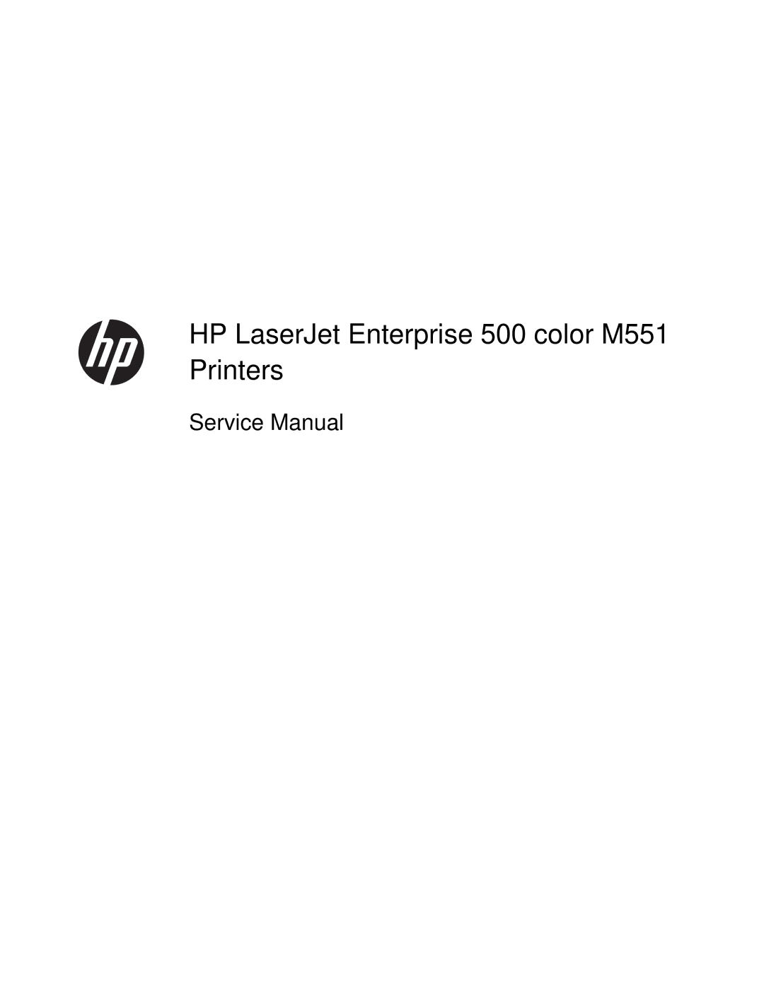 HP manual HP LaserJet Enterprise 500 color M551 Printers 