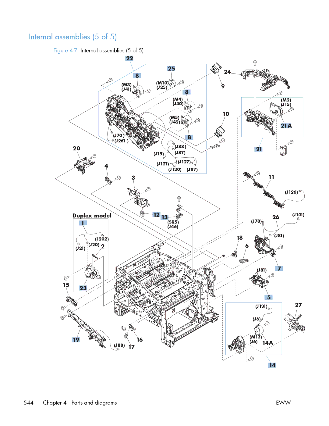 HP Enterprise 500 manual 7Internal assemblies 5 