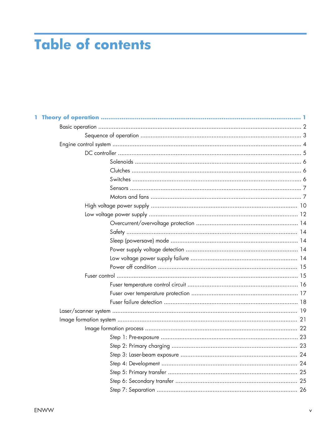 HP Enterprise 500 manual Table of contents 