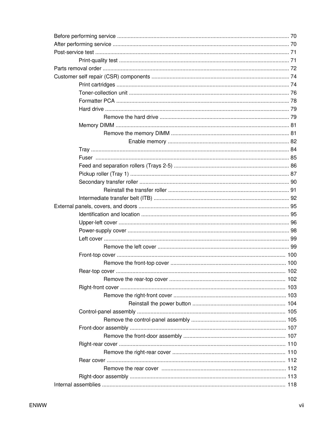 HP Enterprise CC490A manual Print-quality test 