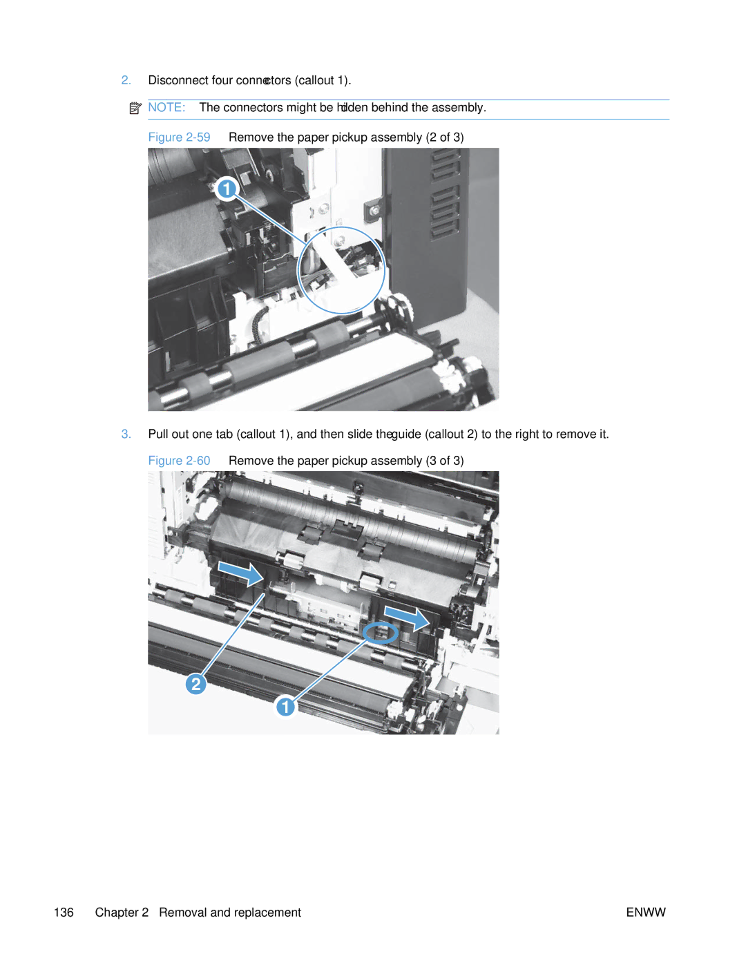 HP Enterprise CP5525 manual Disconnect four connectors callout 