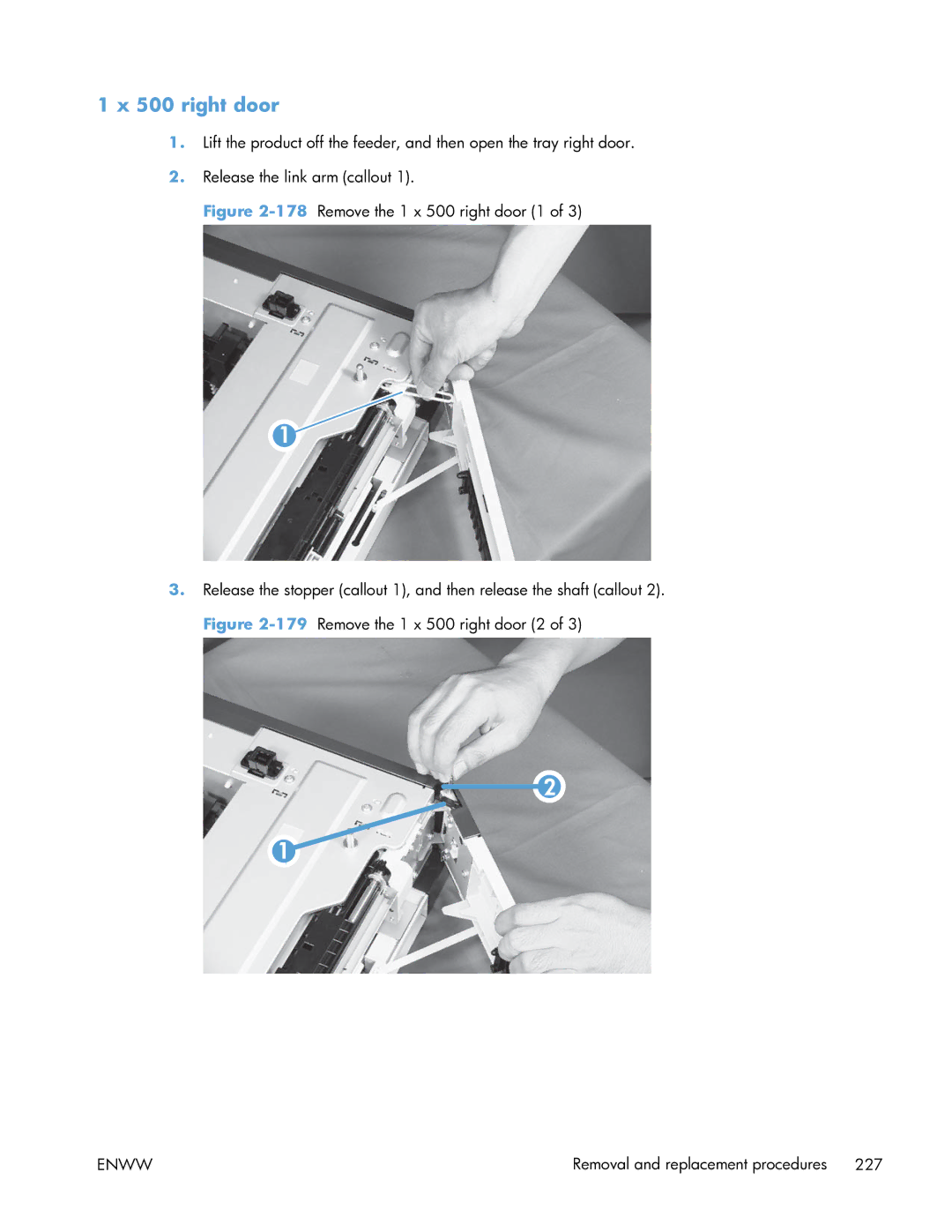 HP Enterprise CP5525 manual right door 