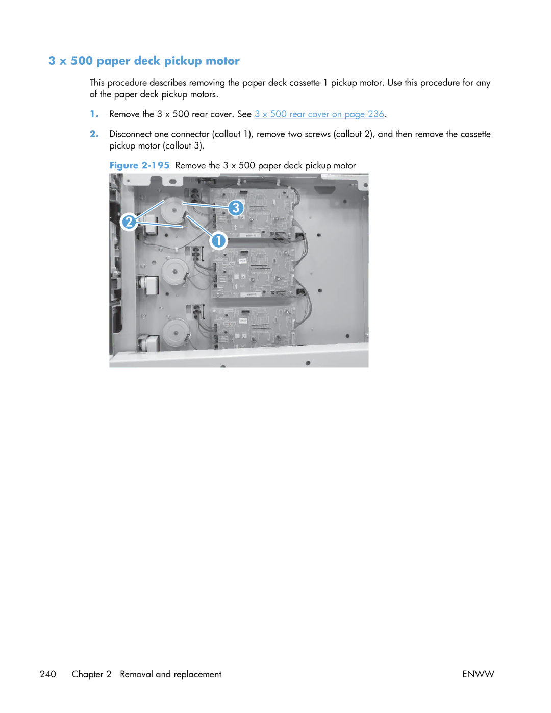 HP Enterprise CP5525 manual paper deck pickup motor 