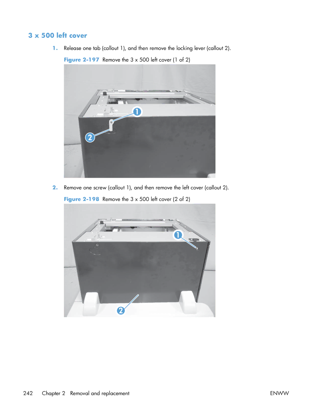 HP Enterprise CP5525 manual left cover 