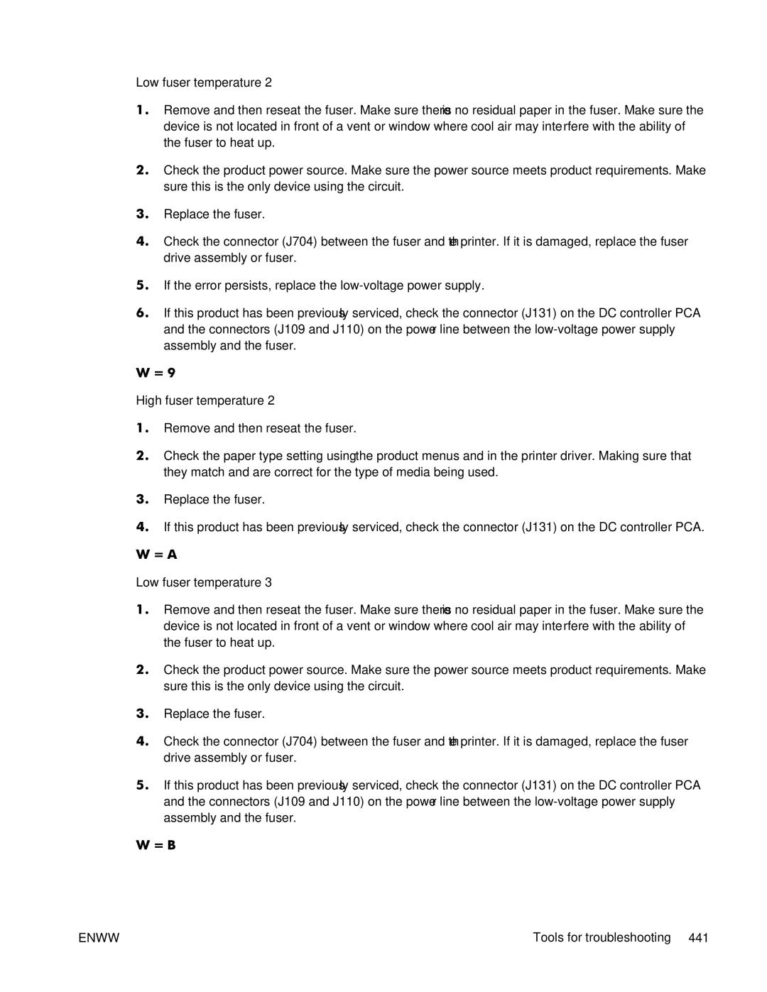 HP Enterprise CP5525 manual = a, = B 