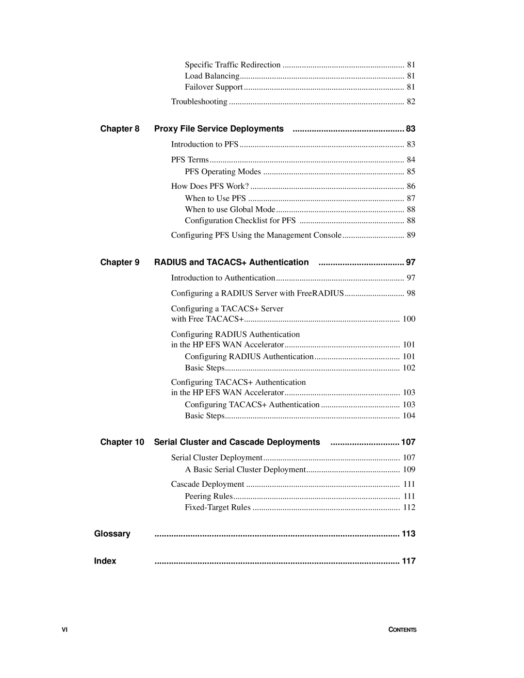 HP Enterprise File Services WAN Accelerator manual Proxy File Service Deployments, Radius and TACACS+ Authentication 