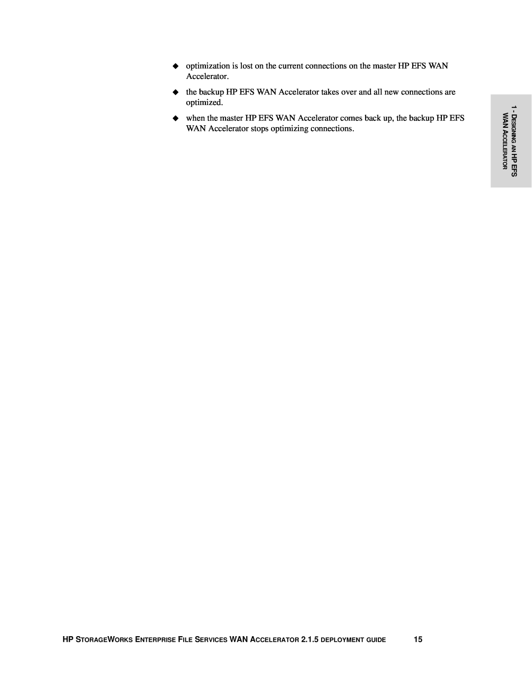 HP Enterprise File Services WAN Accelerator manual 