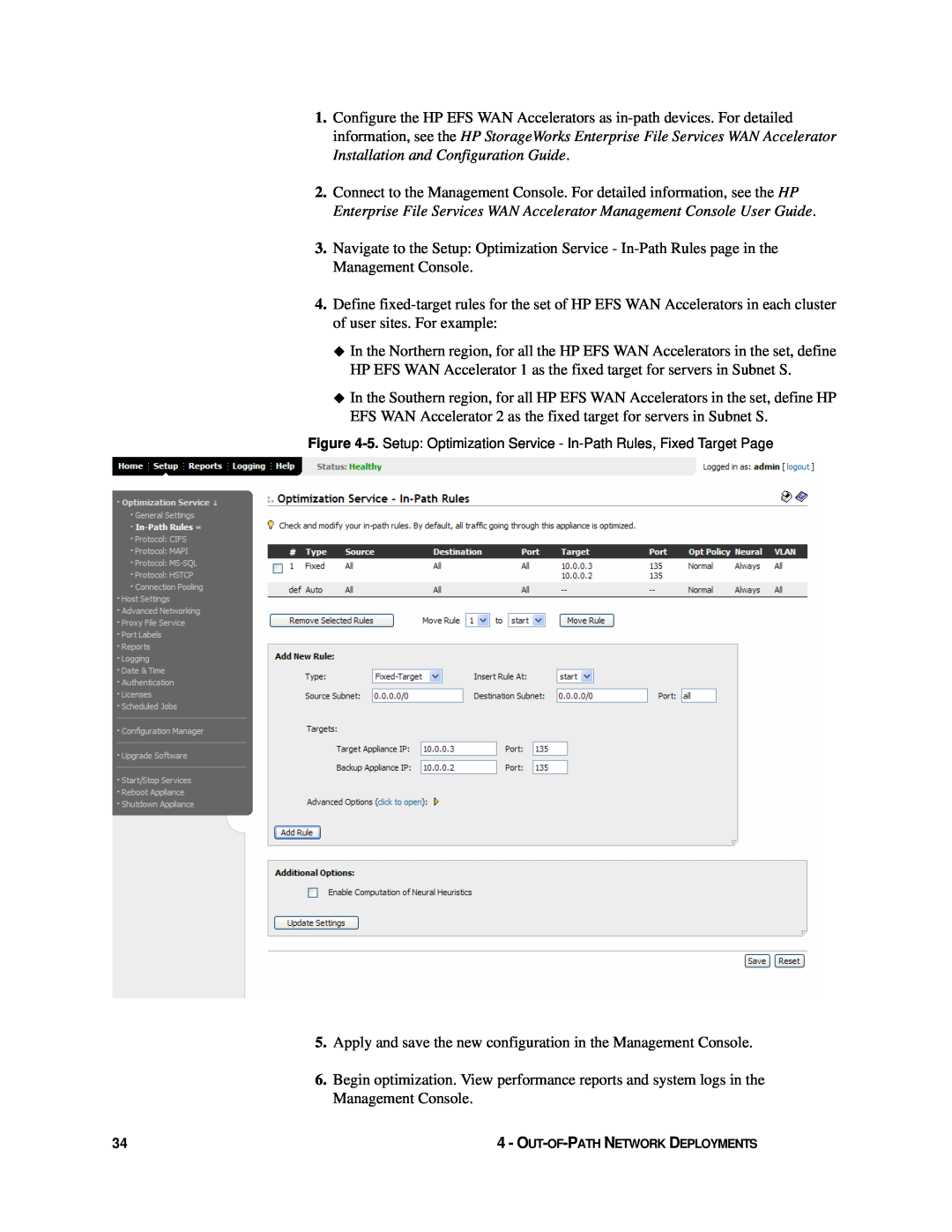 HP Enterprise File Services WAN Accelerator manual 