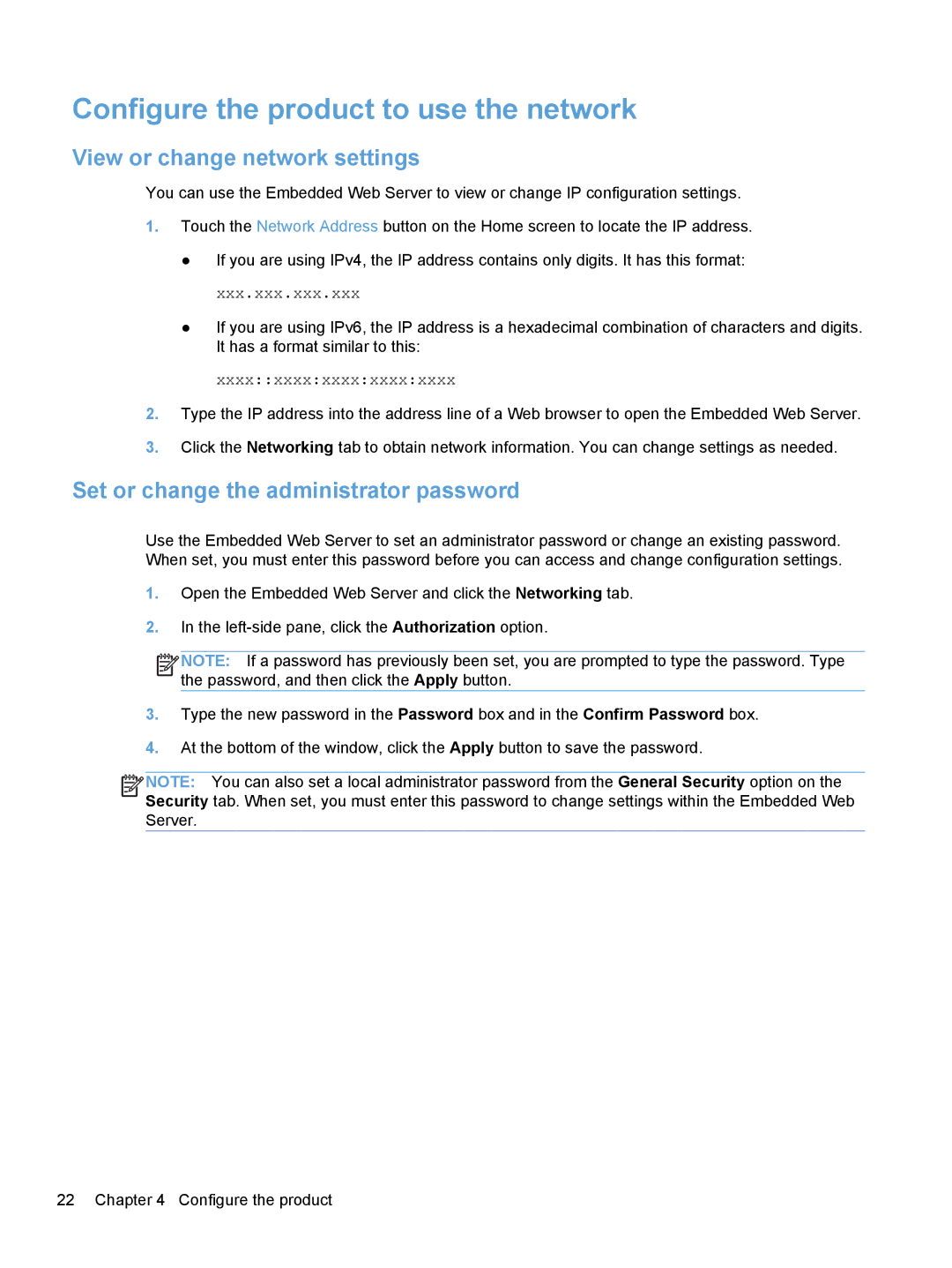 HP Enterprise Flow 7000 S2 Sheet-Feed L2730BBGJ Configure the product to use the network, View or change network settings 