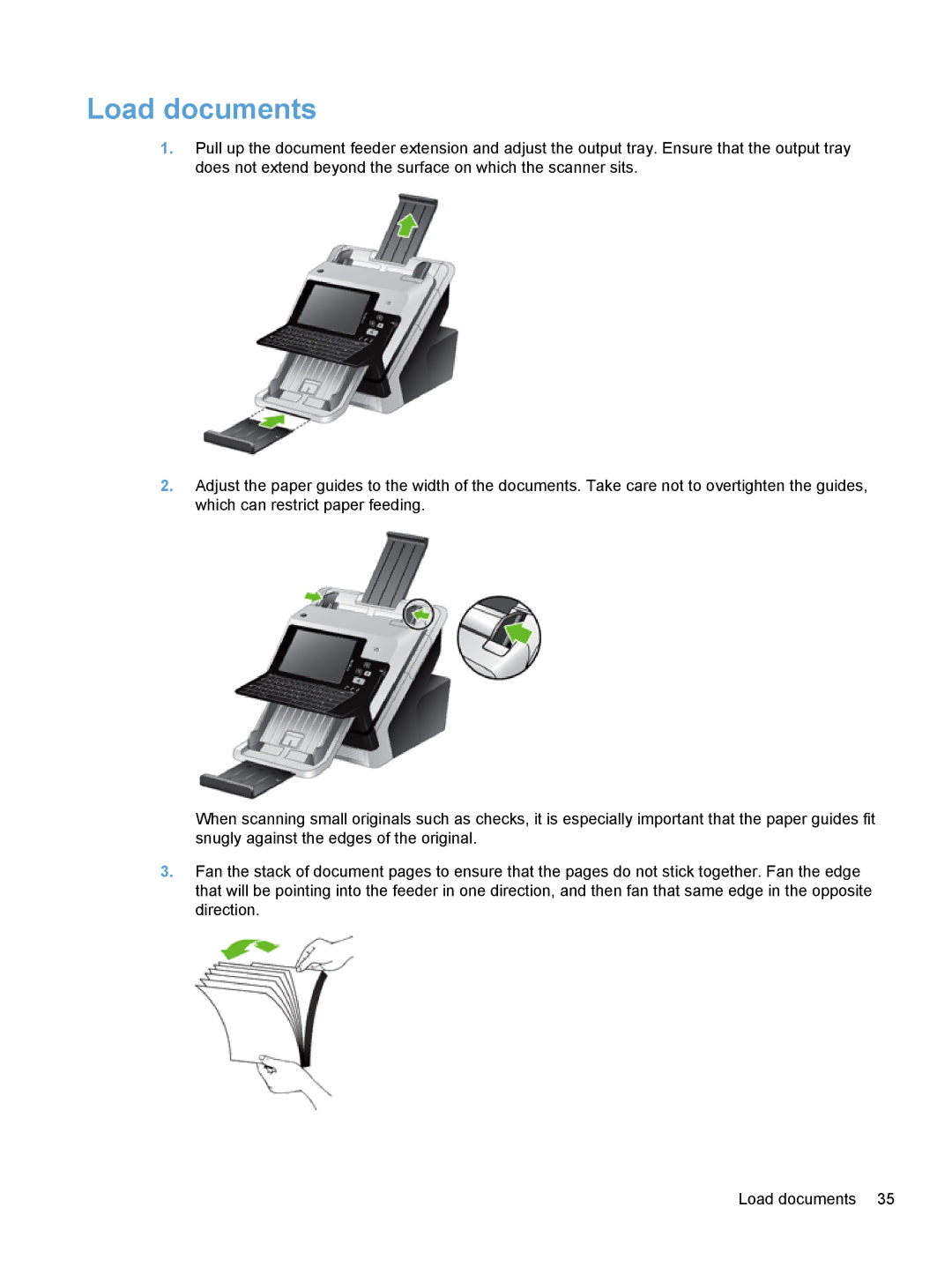 HP Enterprise Flow 7000 S2 Sheet-Feed 7000N, Enterprise Flow 7000 S2 Sheet-Feed L2730BBGJ manual Load documents 