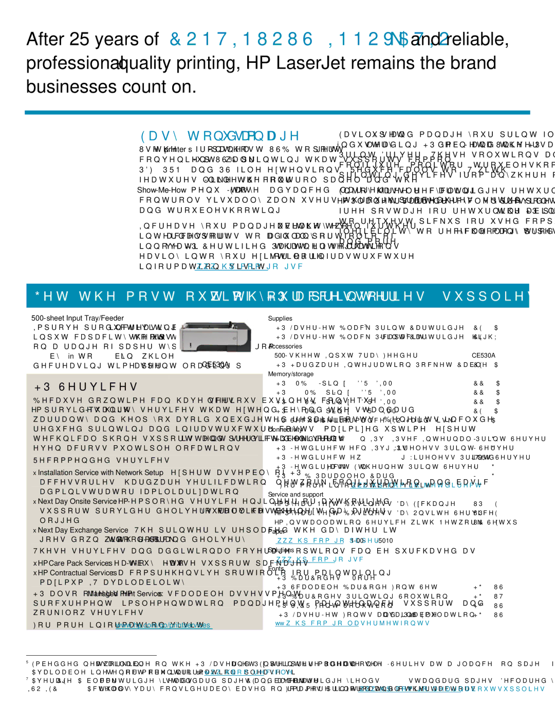 HP Enterprise P3015DN, Enterprise P3015X, P3015N manual Easy to use and manage, HP Services 