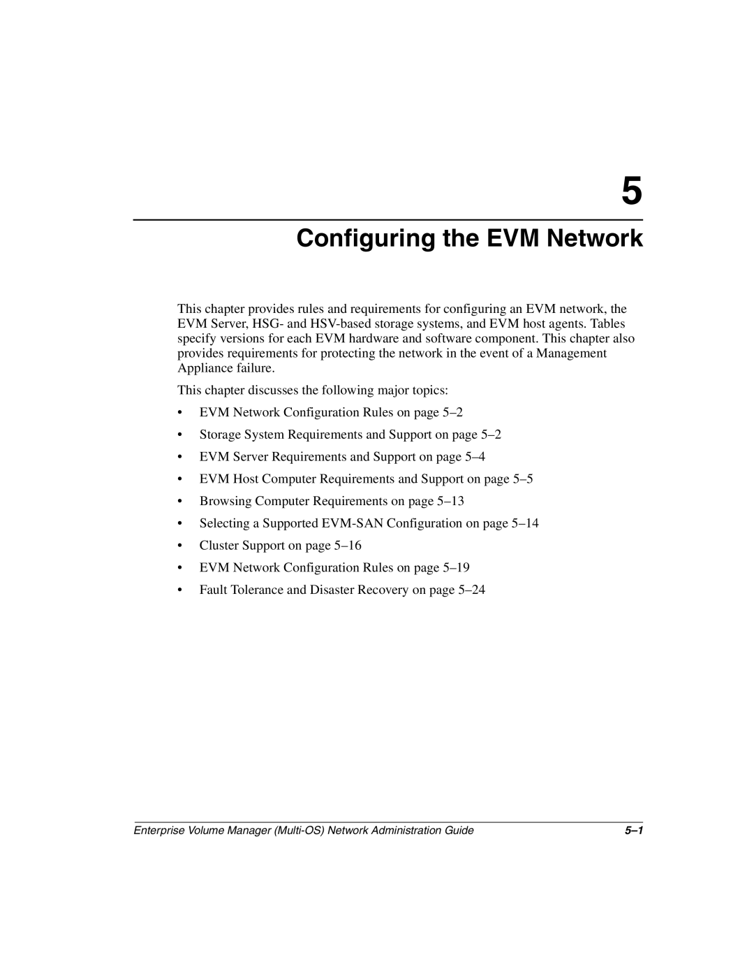 HP Enterprise Volume Manager Software manual Configuring the EVM Network 