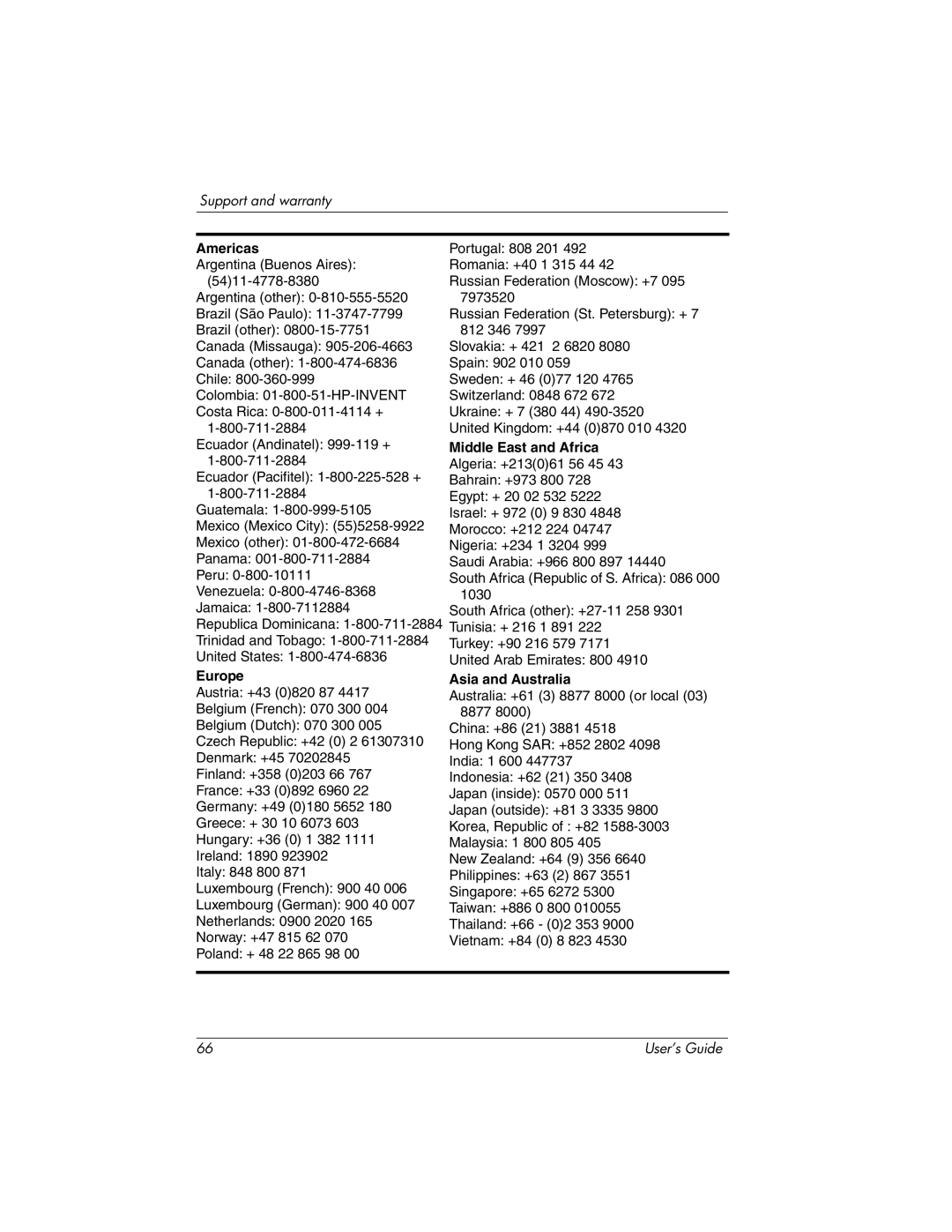 HP ep7100 manual Americas 