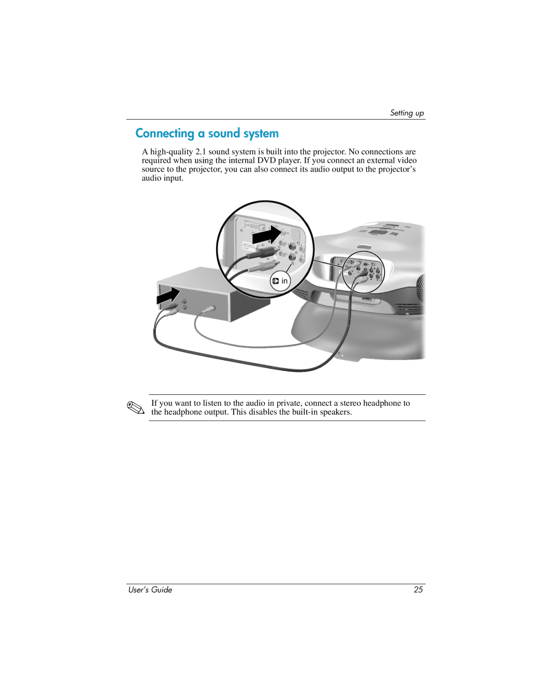 HP ep9010, ep9012 manual Connecting a sound system 