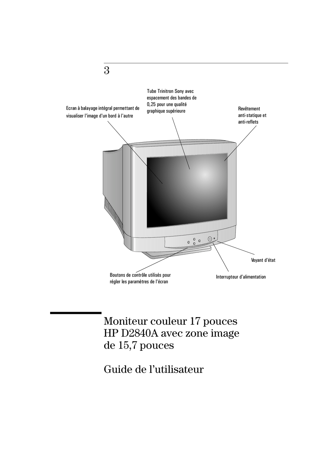 HP Ergo 1280 D2840A manual Guide de l’utilisateur 