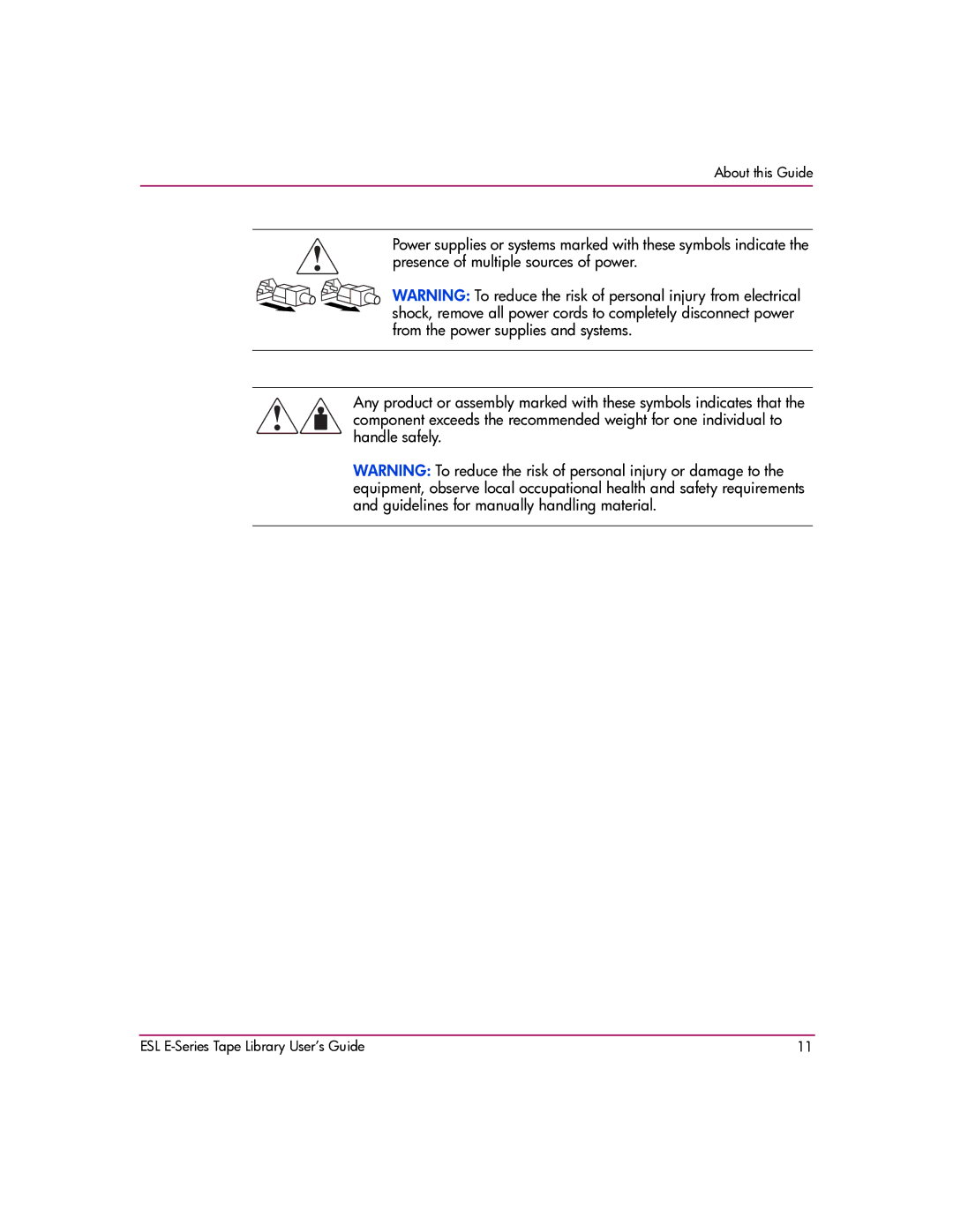 HP ESL E manual About this Guide 