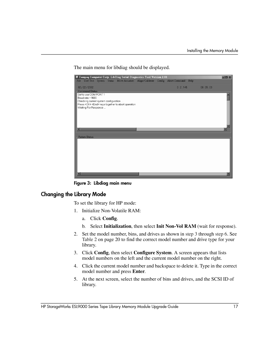 HP ESL9000 manual Changing the Library Mode 