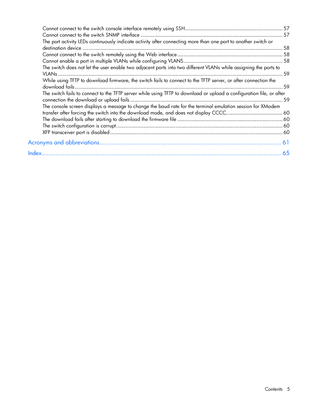 HP Ethernet BL-c manual Acronyms and abbreviations Index 