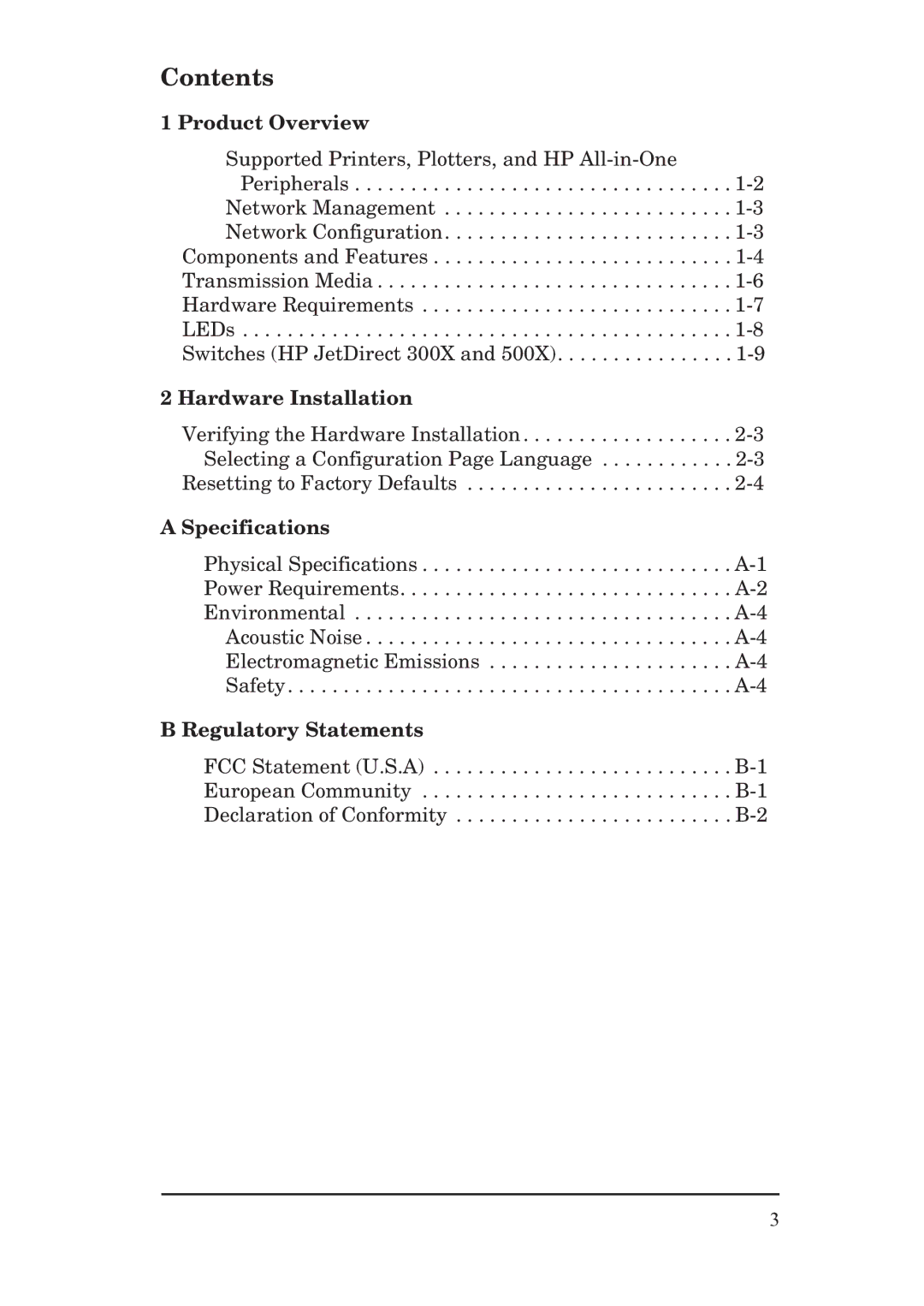 HP EX Plus manual Contents 