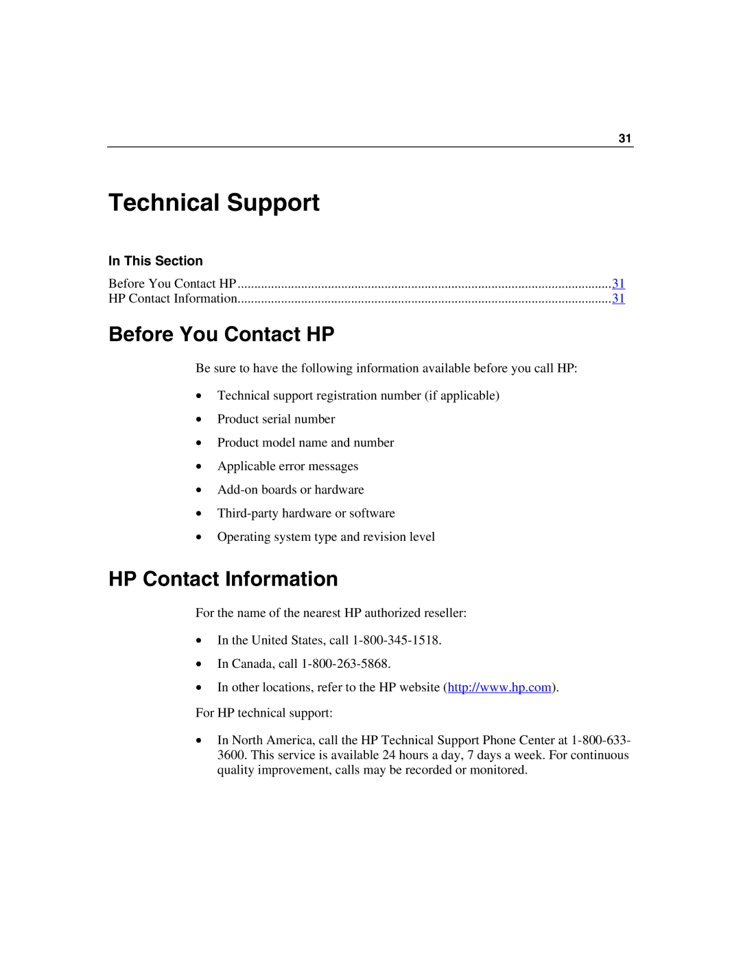 HP F100 manual Technical Support, Before You Contact HP, HP Contact Information 