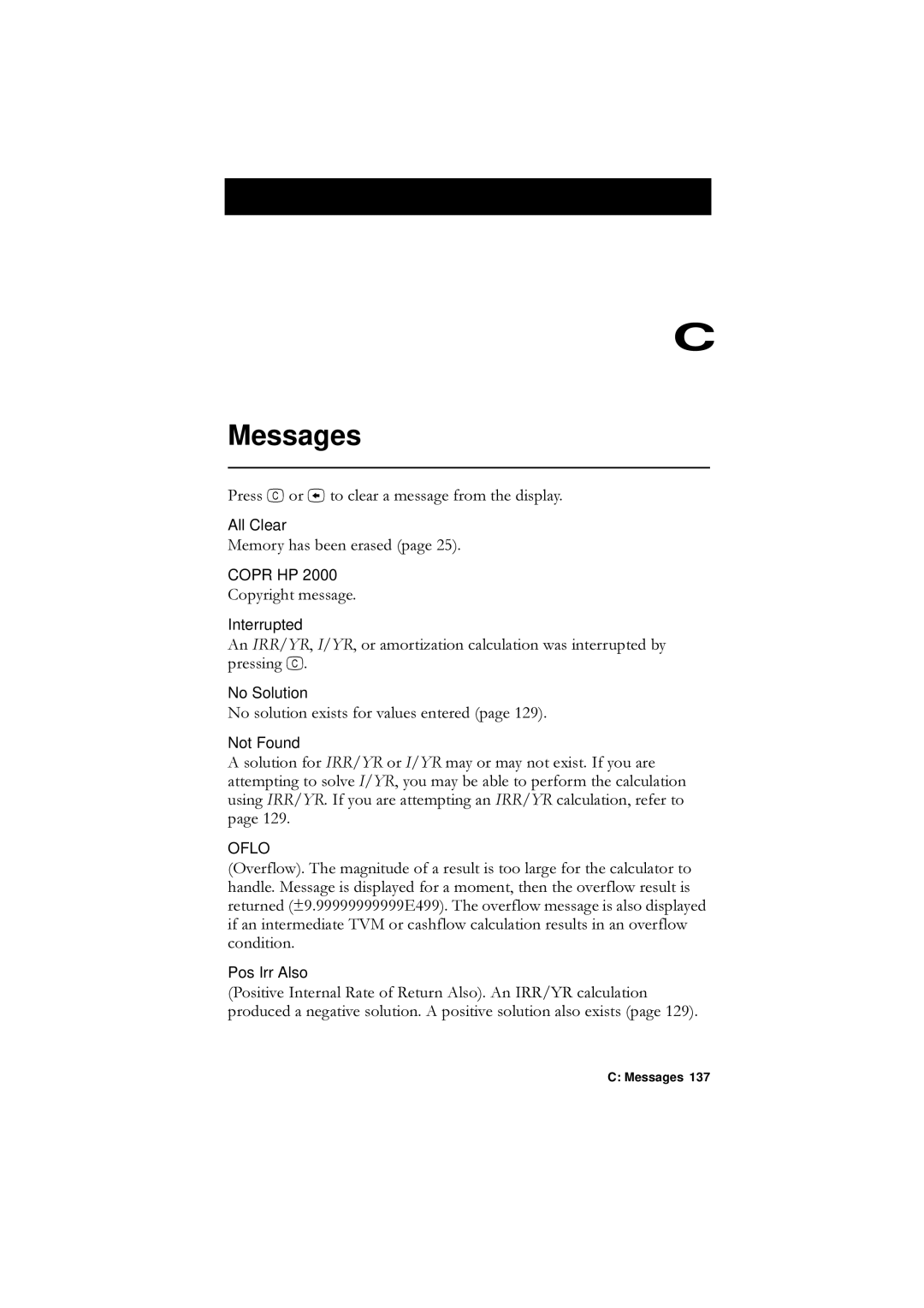 HP F1902-90001 manual Messages, 0HPRU\KDVEHHQHUDVHGSDJH , Rs\UljkwPhvvdjh, Frqglwlrq 