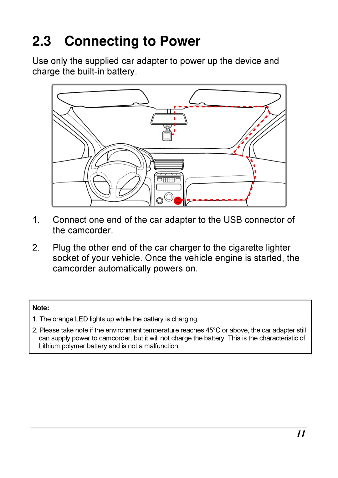 HP f210 Car manual Connecting to Power 