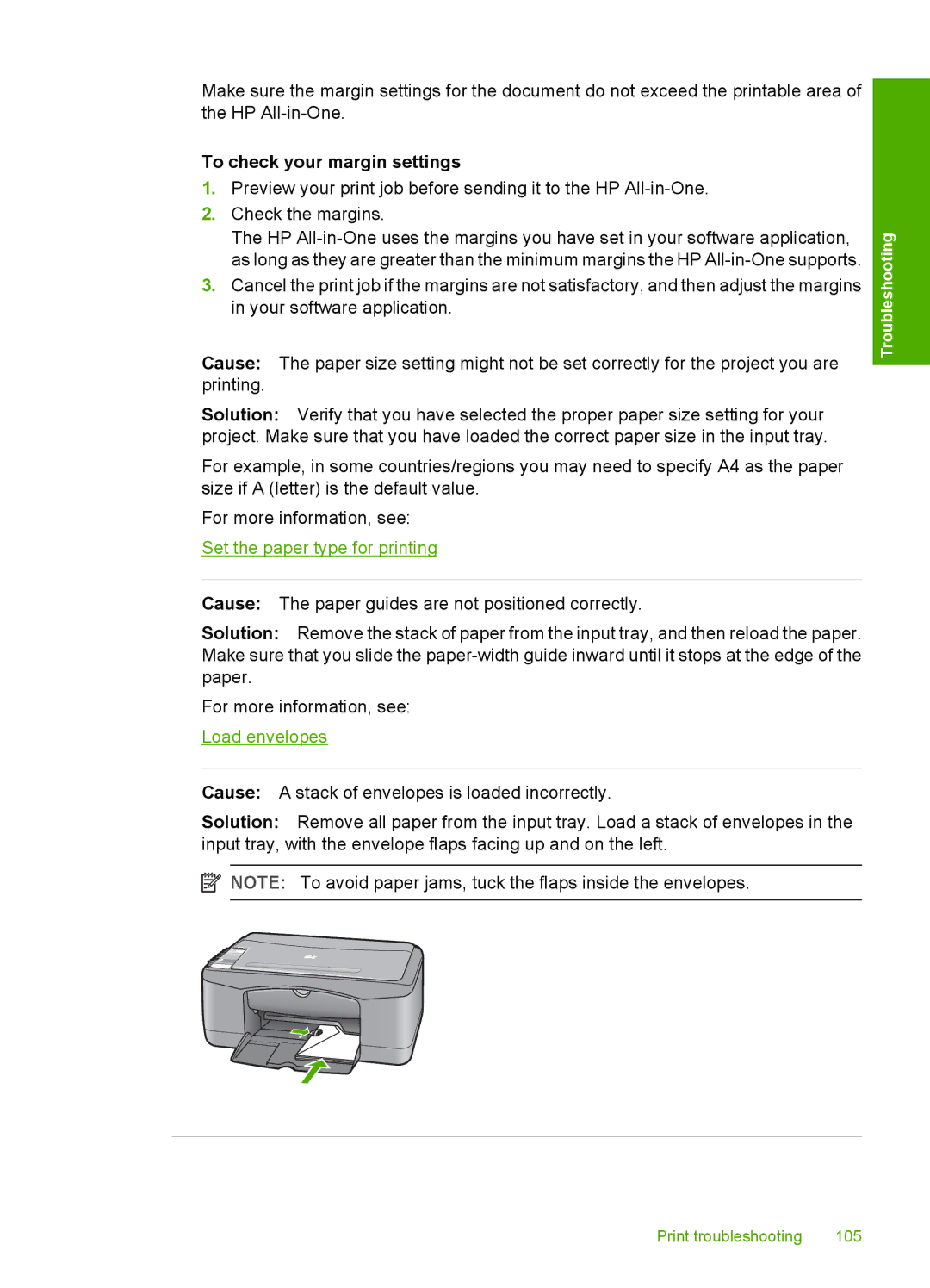 HP F2140, F2187, F2180, F2120, F2110 manual To check your margin settings 