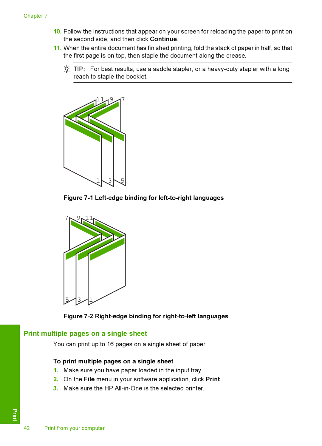 HP F2110, F2187, F2180, F2140, F2120 manual Print multiple pages on a single sheet, To print multiple pages on a single sheet 