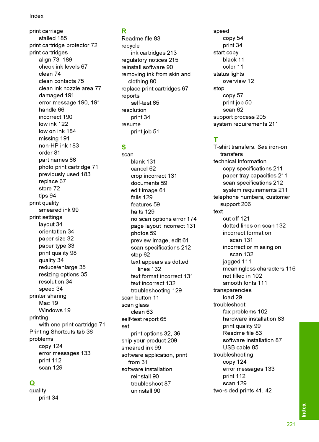 HP F2200 manual 221 