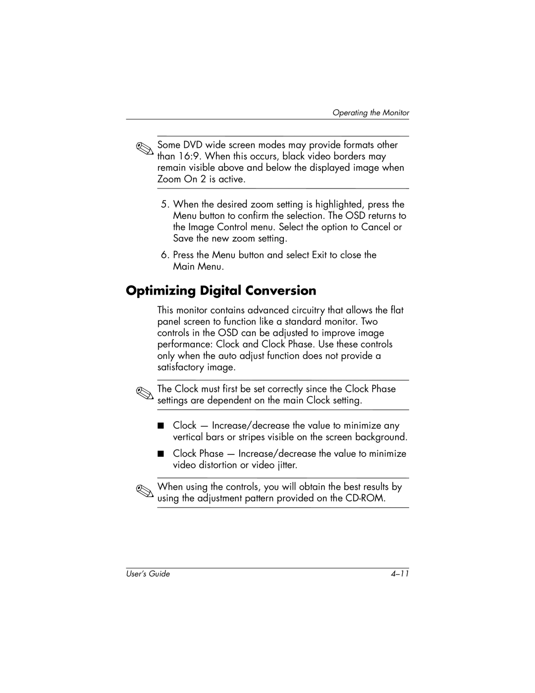 HP f2304 manual Optimizing Digital Conversion 