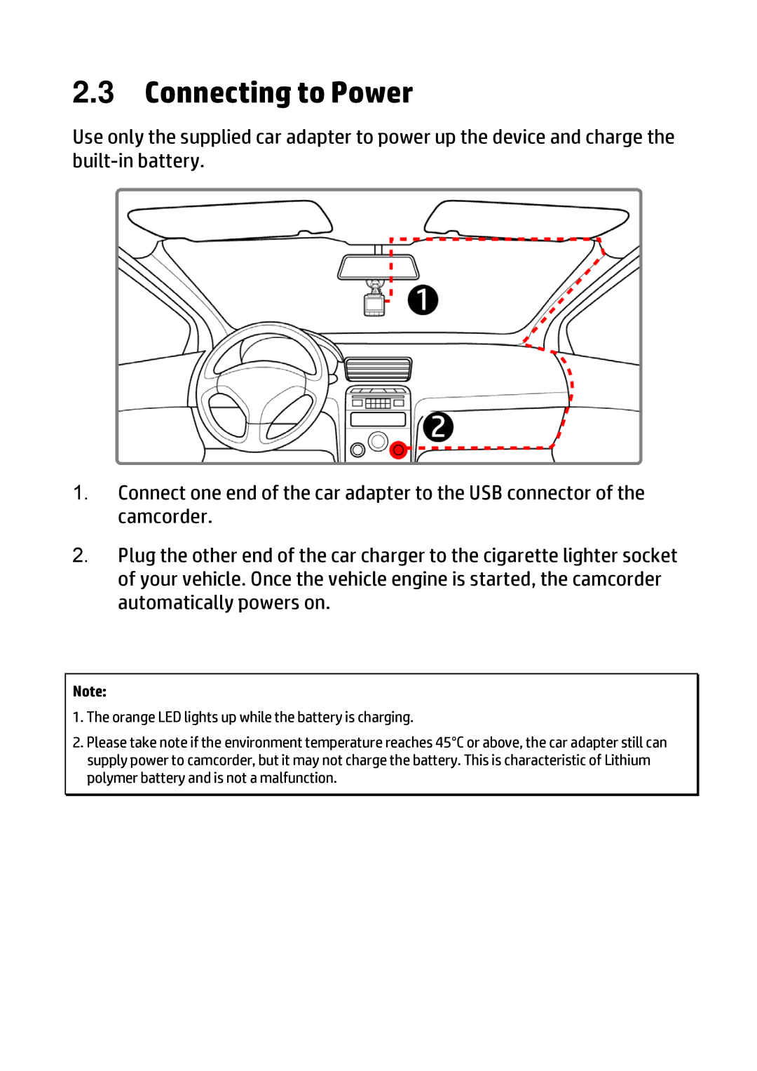 HP f310 Car manual Connecting to Power 