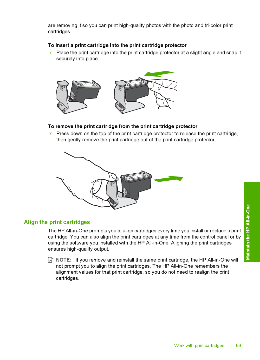 HP F4185, F4140, F4172, F4190, F4180 manual Align the print cartridges 