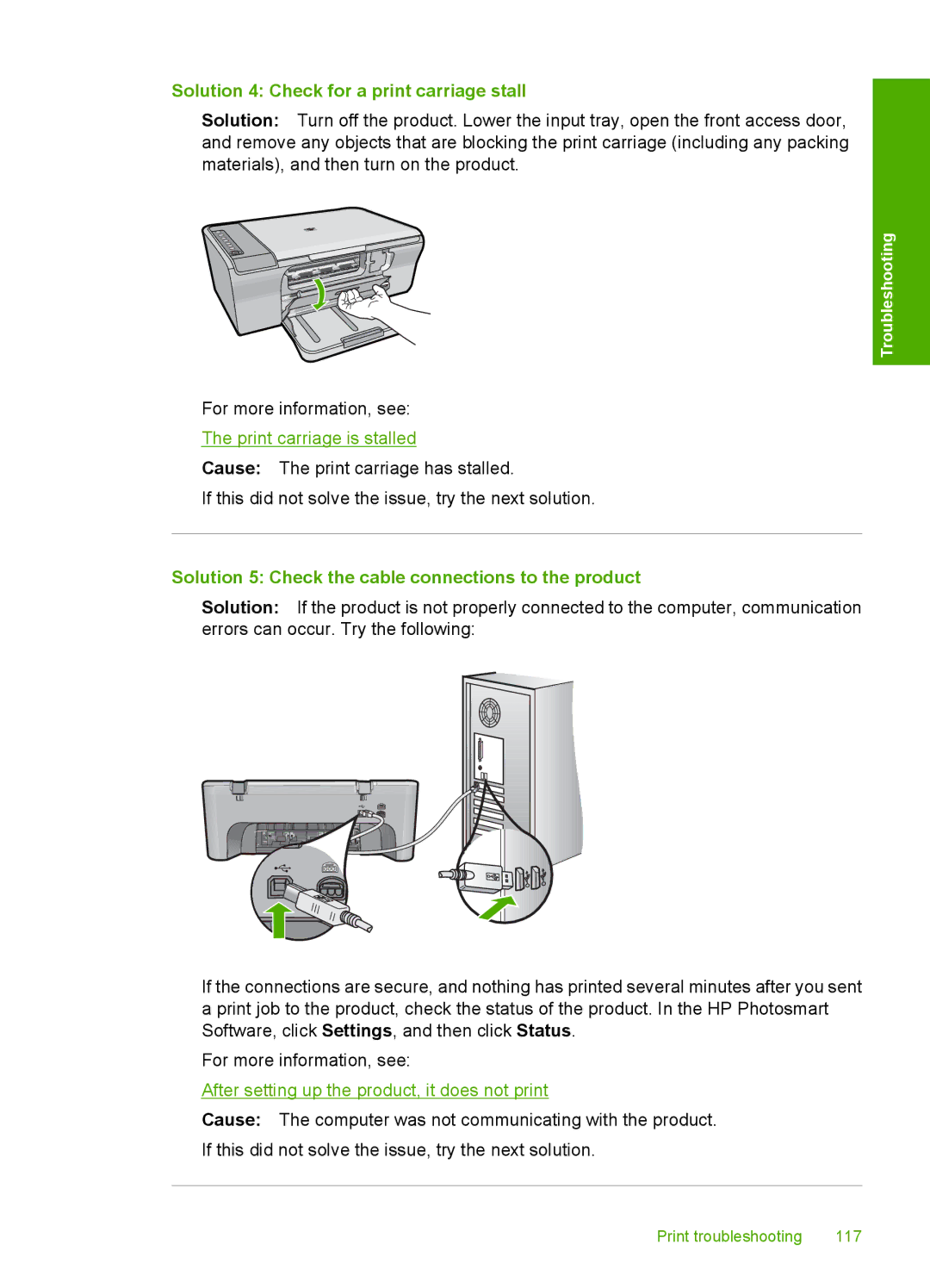 HP F4240, F4280, F4235 manual After setting up the product, it does not print 