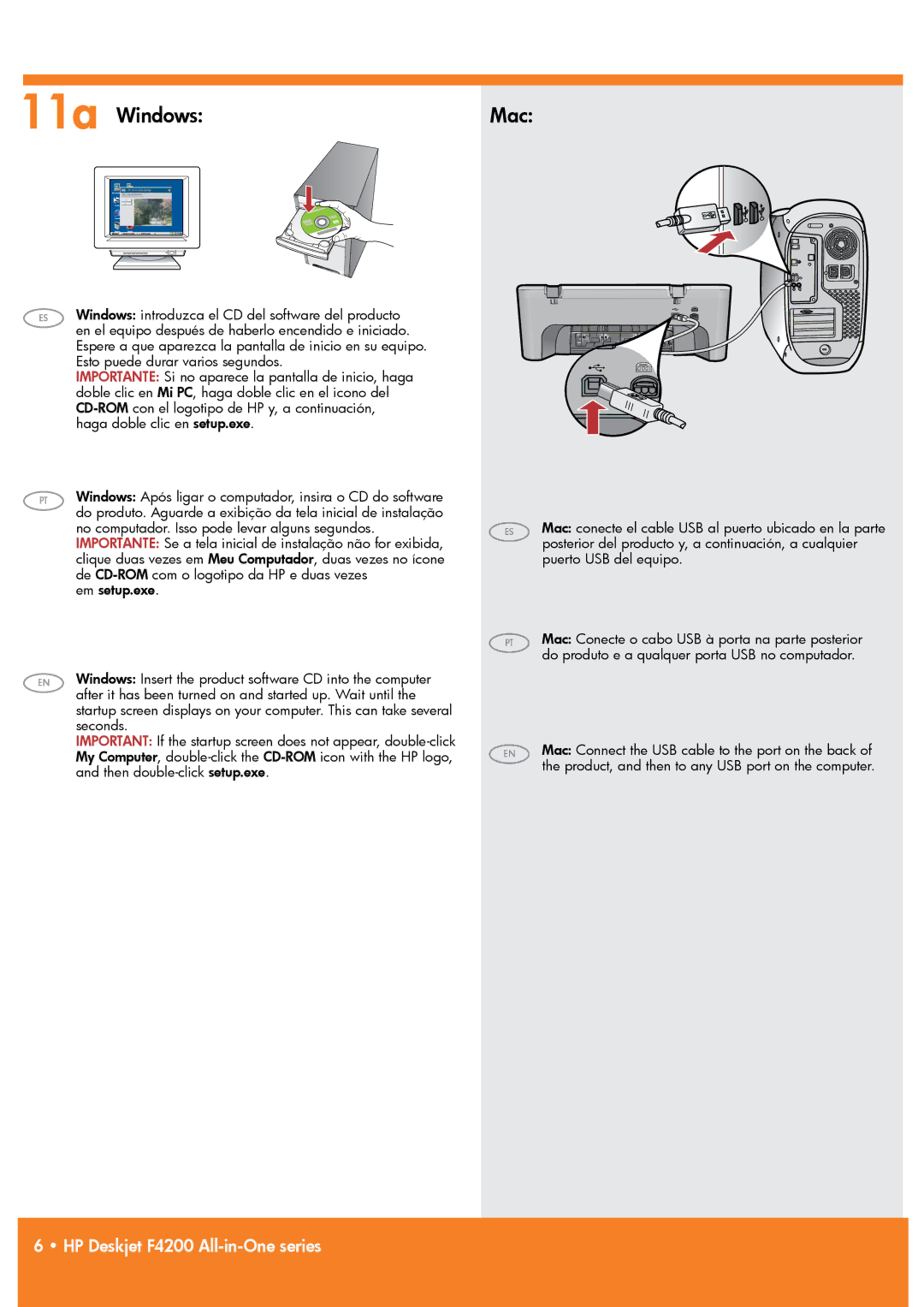 HP F4280, F4235, F4224 manual 11a Windows Mac 